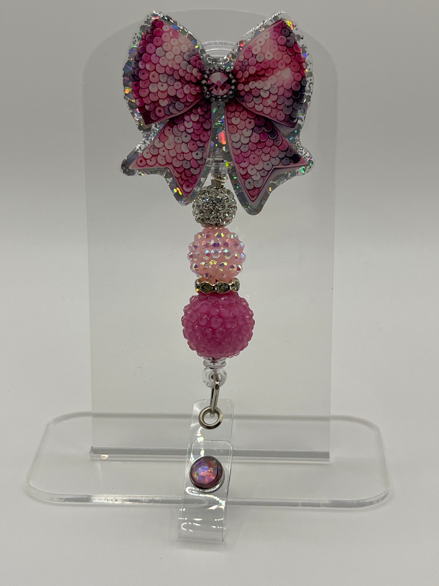Pink Sequin Bow