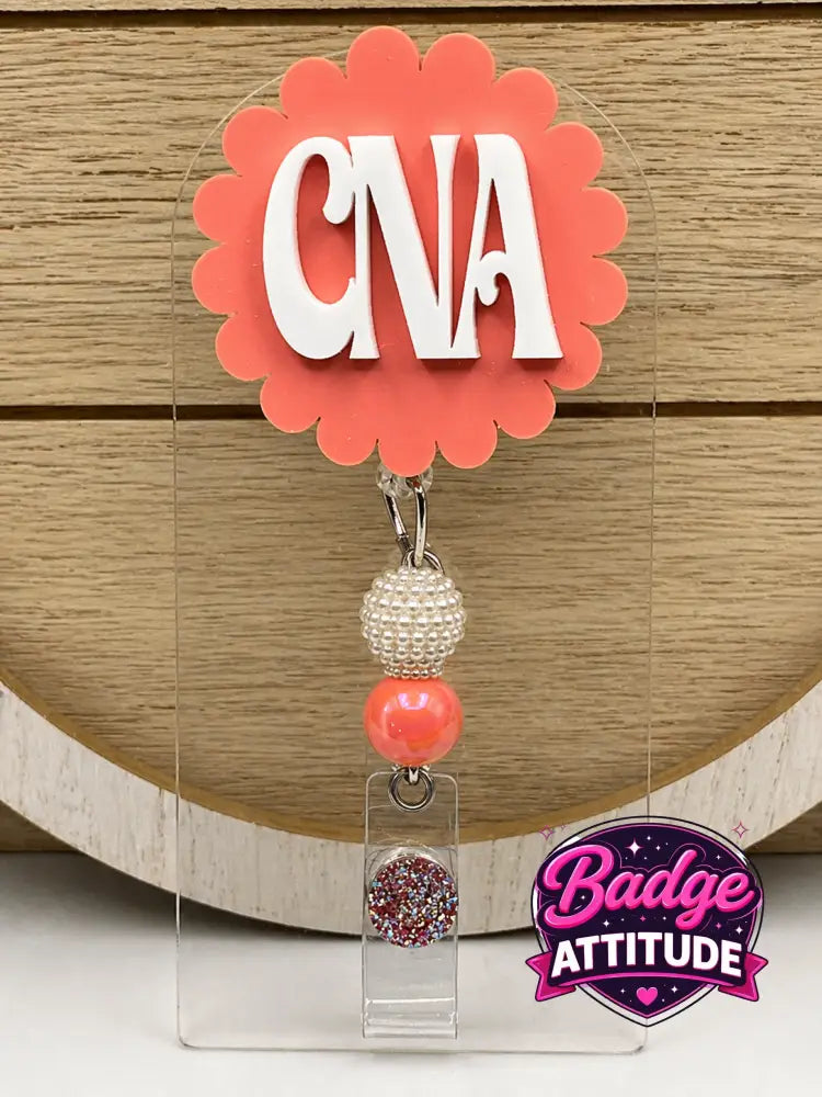 (2D) CNA- Melon and White - With Beads
