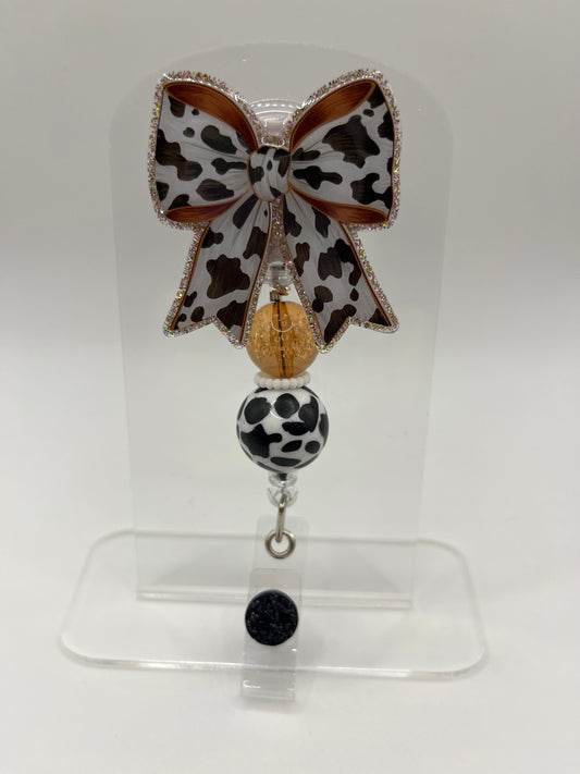Cow Print Bow