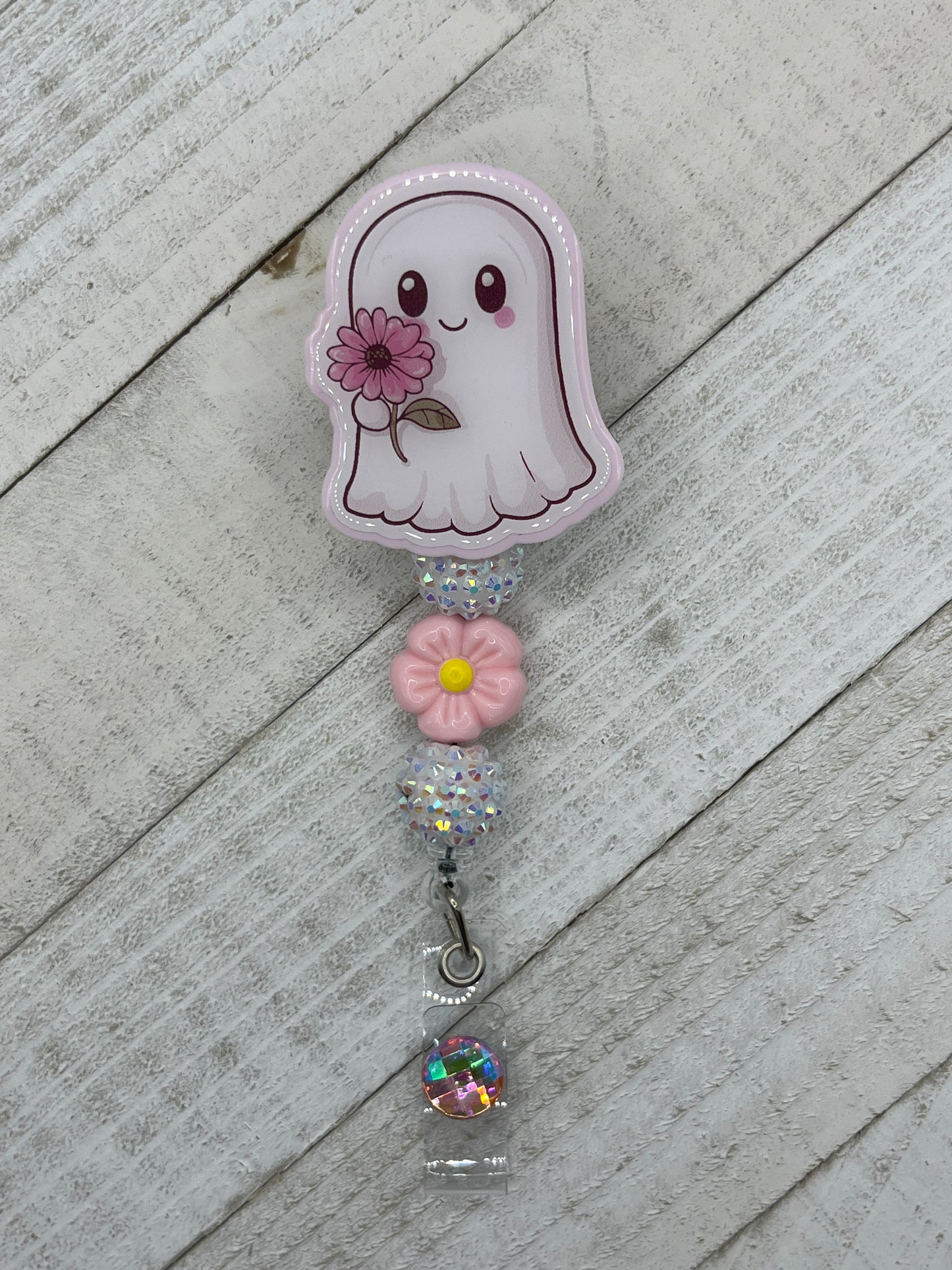 Ghost With Pink Flower