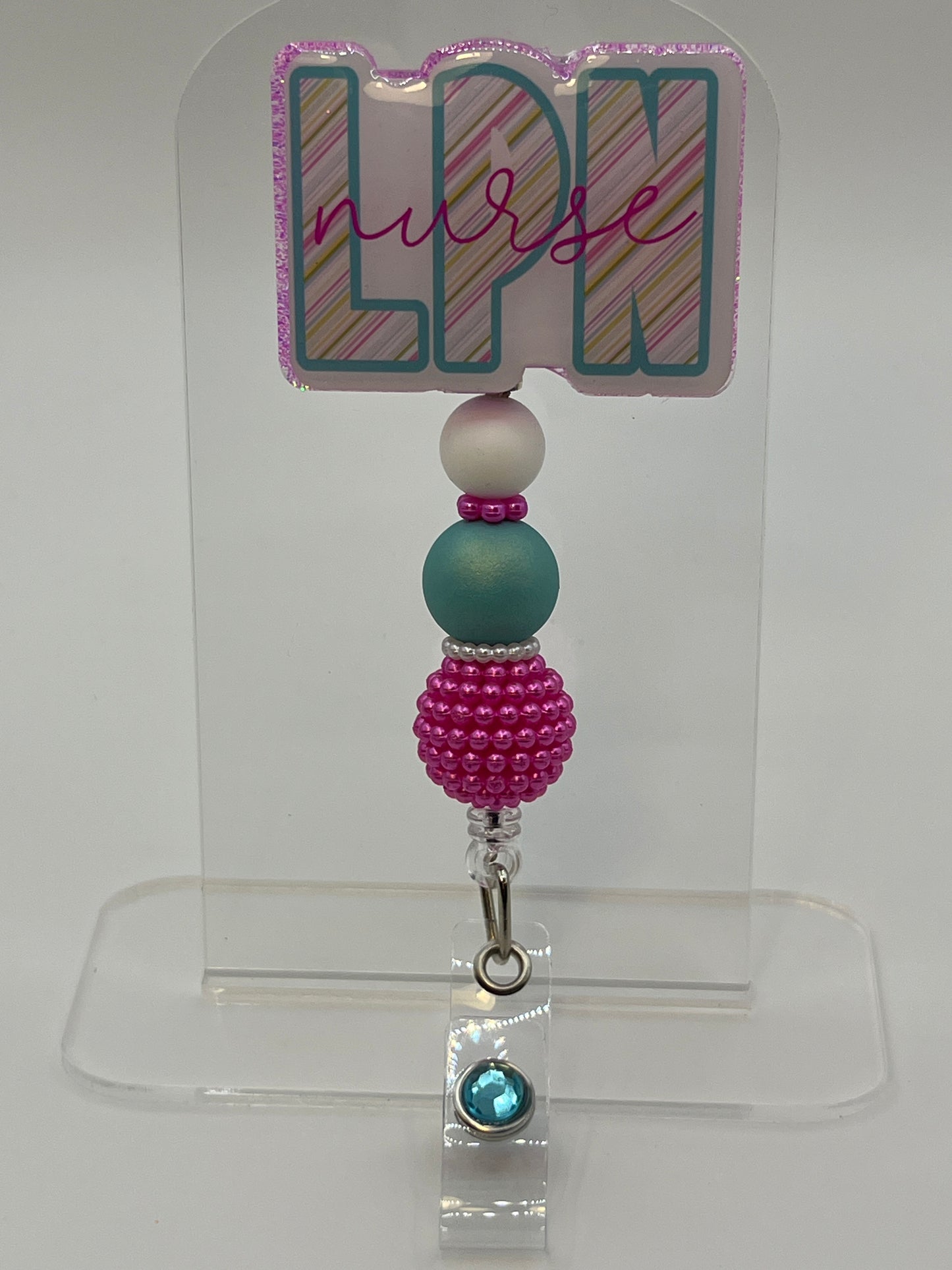LPN Nurse-Teal and Pink