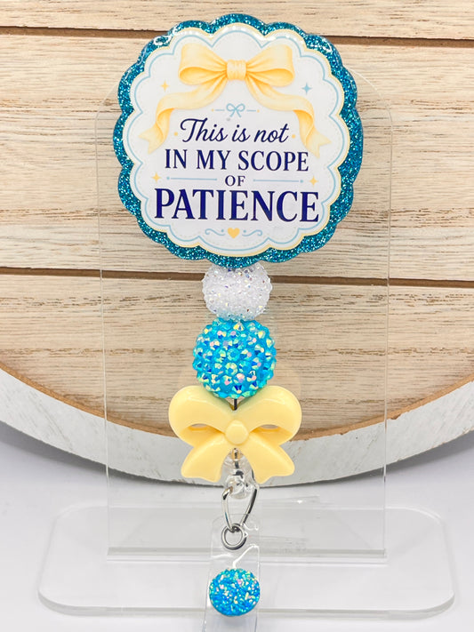 This is not in my scope of patience