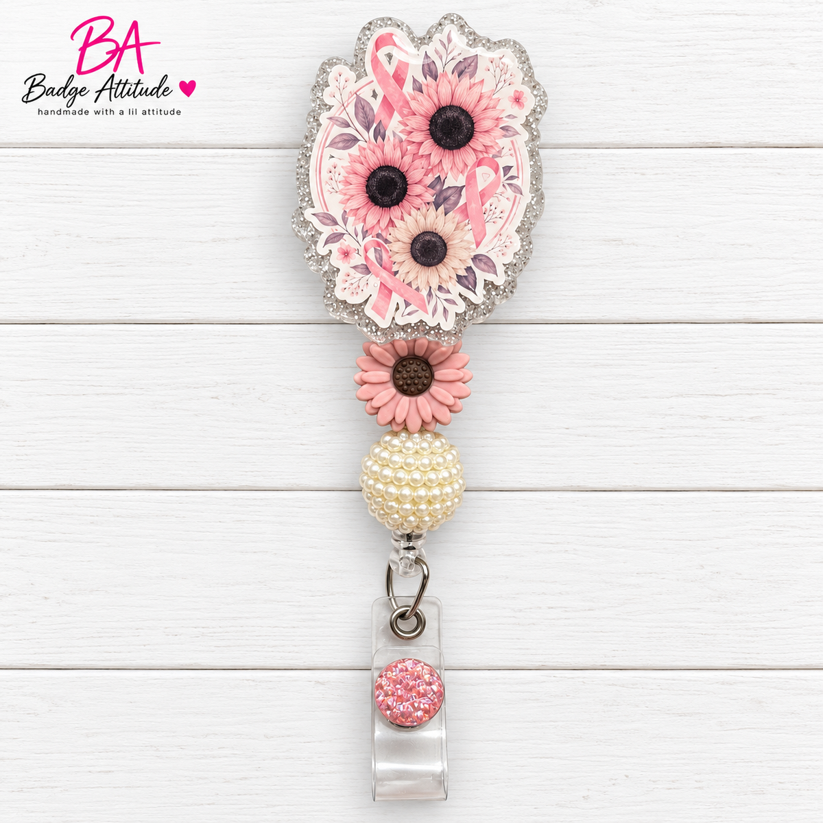 Breast Cancer-Pale Pink Floral
