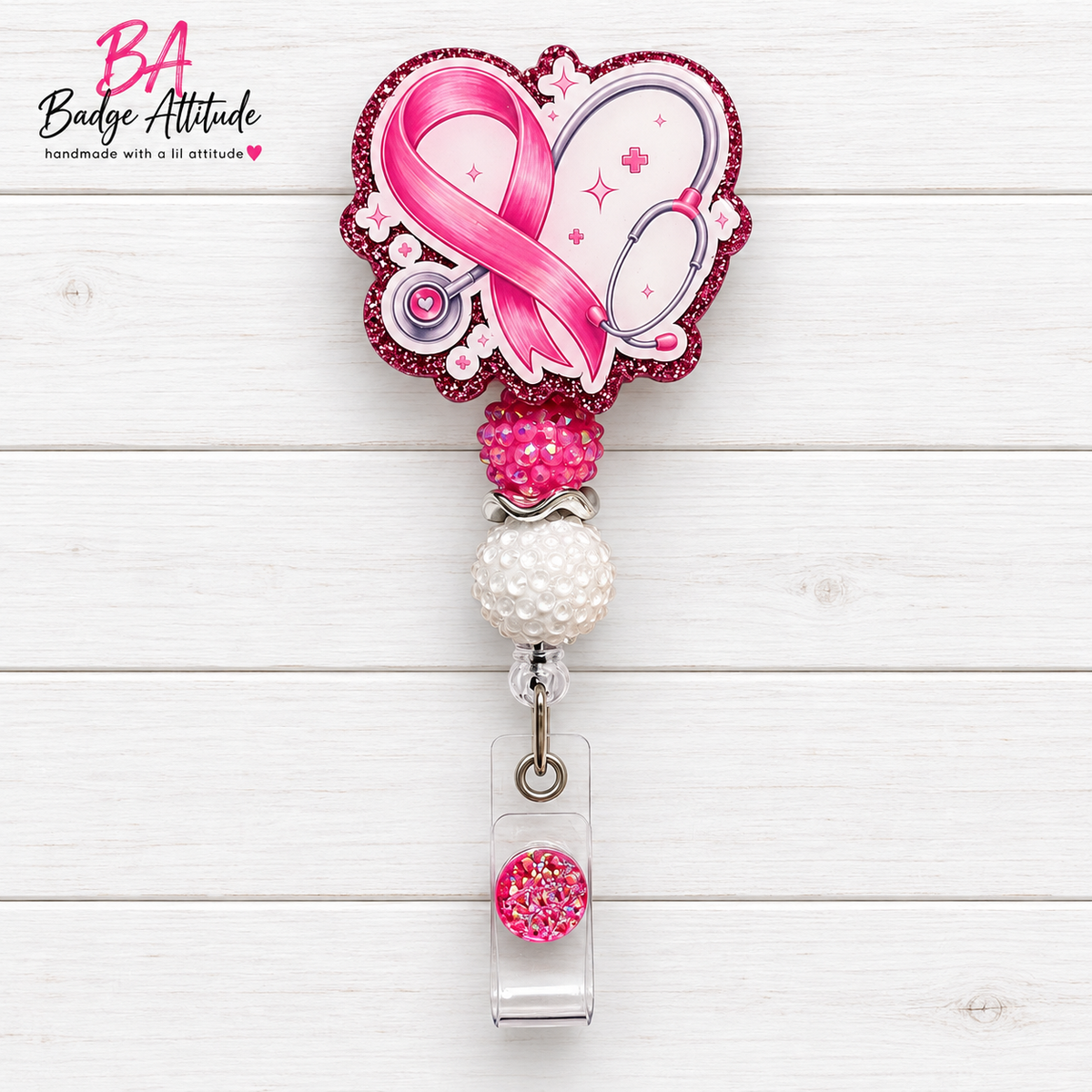 Breast Cancer- Heart with Stethoscope