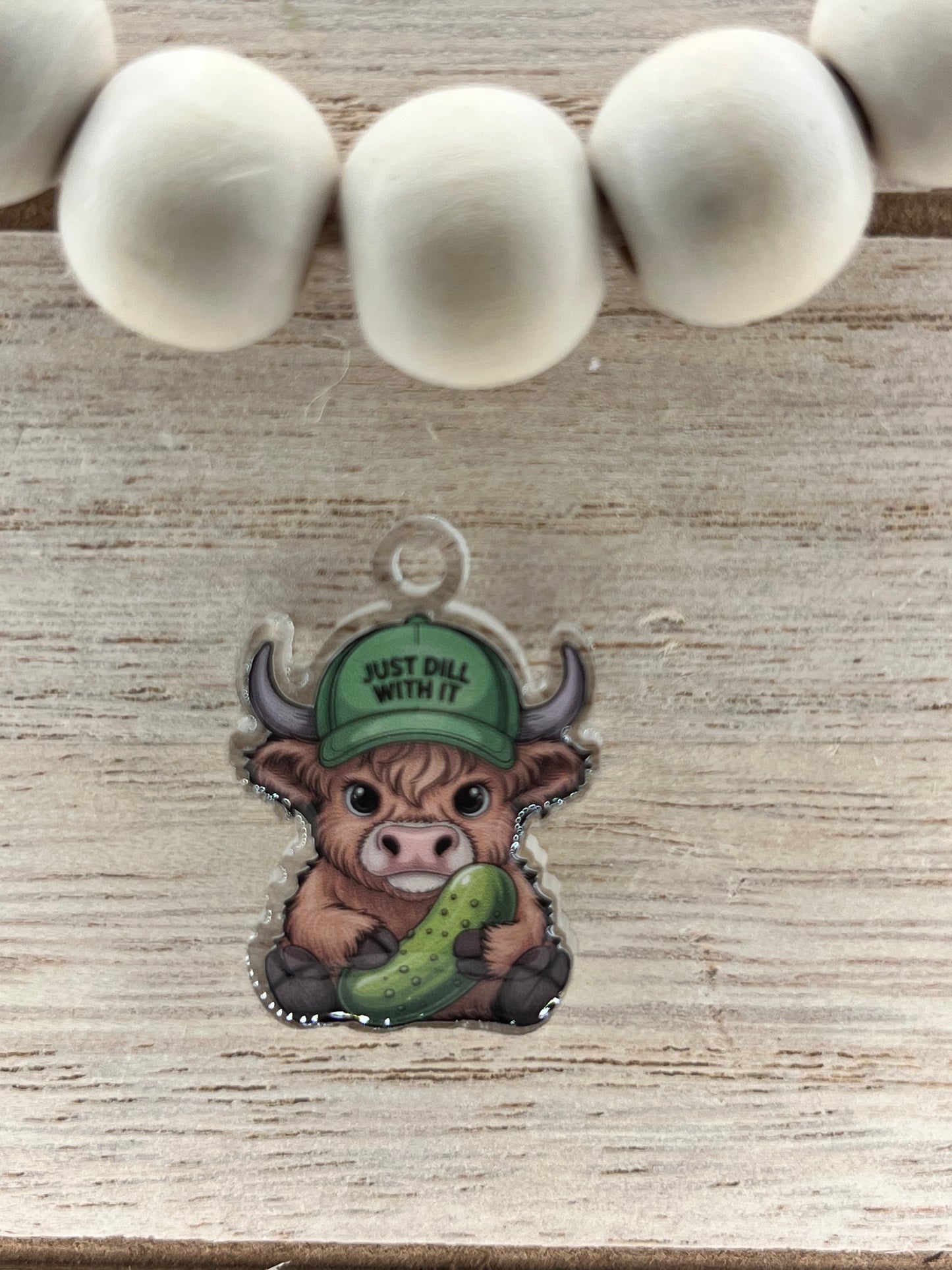 Dill Pickle Cow Charm