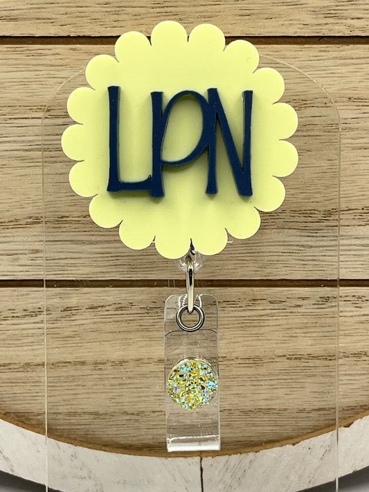 (2D) LPN- Pale Yellow and Navy